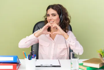 Smiling Woman on Phone