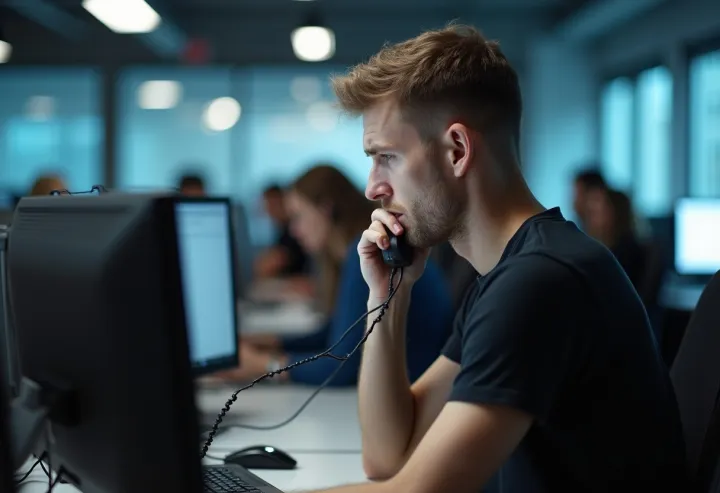 Agent calling back on customer looking concerned