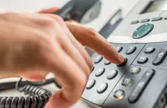 Close up of dialling on phone