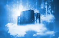 Data centre on the cloud concept