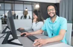 Man at computer