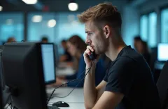 Agent calling back on customer looking concerned