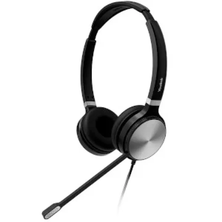 Yealink YHS36-DUO Wired Binaural Headset with QD Quick Disconnect bottom cable RJ9 connection